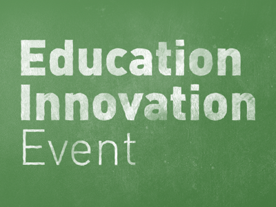 Education Innovation Event chalk chalkboard event green logo school text texture type