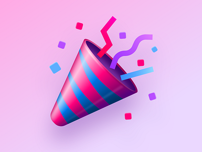 Confetti for Adobe XD – Plugin Icon adobe adobe xd app icon confetti extension horn icon logo party popper plugin sketch tool