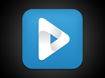 PlayIt icon app blue icon music play play it