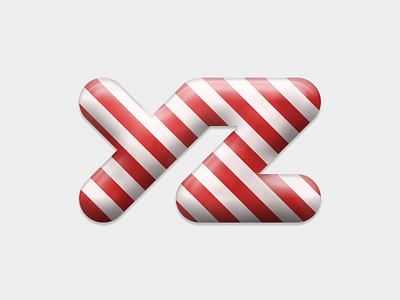 Christmas logo 3d candy christmas gloss logo personal identity season