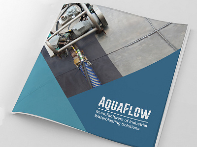 Going with the AquaFlow blue brochure brochure design high tech manufacturing photoshop print print design technology