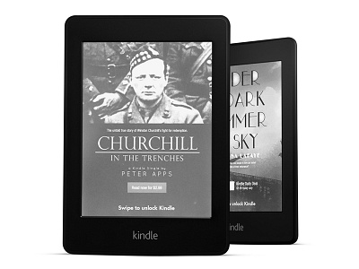 Hello Kindle! black and white book design ebook kindle screensaver ux worldwide