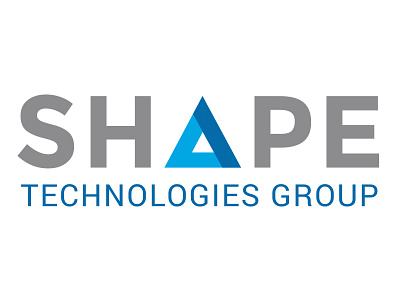 Shape It blue branding change delta grey identity industry logo mark triangle wordmark