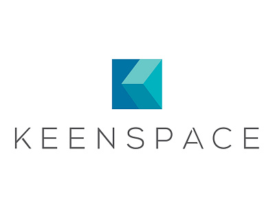 Keenspace branding final freelance geometric identity logo marketing minimalism teal typeface wordmark