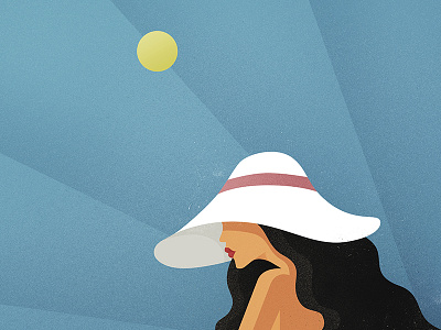 Sun Hat digital illustration illustration summer sun