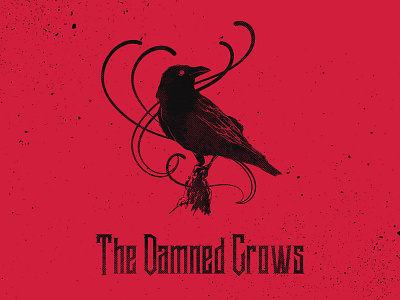 The Damned Crows crow design illustration typography