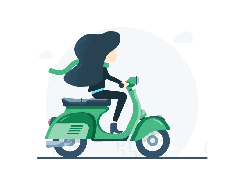 SEGMENT Wheelie 2d animation characters gif illustration vector