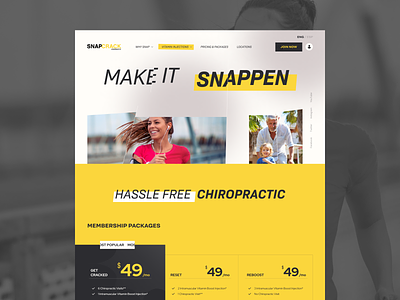 SnapCrack Chiropractic Clinic design ui ux web website