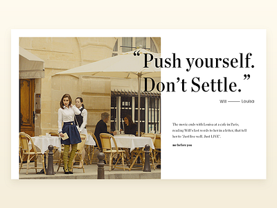Me Before You clean design layout malaysia minimal quote sans serif serif typography