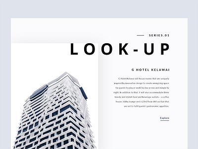 Look Up Series.01 clean design layout lookup malaysia minimal sans serif series typography