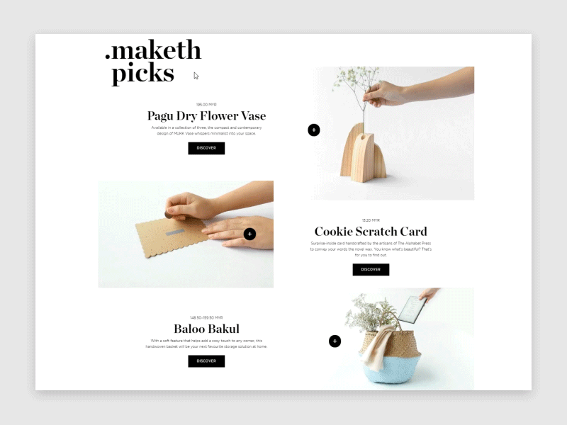 Makethpicks design featured makers maketh makethplace malaysia marketplace products simplicity ui ux website