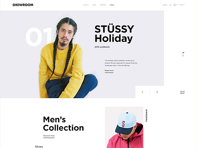 Showroom Landing Page Concept Two clean concept crips design ecommerce malaysia minimalism simplicity ui ux website