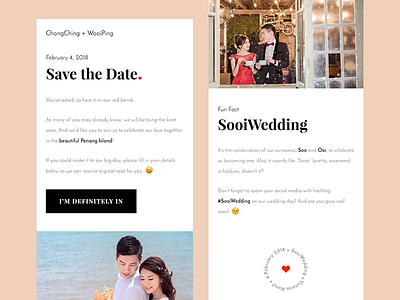 SooiWedding RSVP Site design invitation malaysia rsvp website wedding