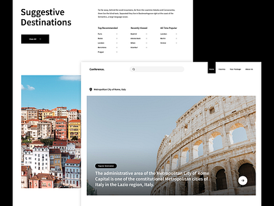 Conference Travel clean design homepage interface landing minimal simplicity ui ux web website