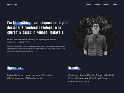 Portfolio Website Concept concept design figma homepage landing malaysia portfolio ui ux website