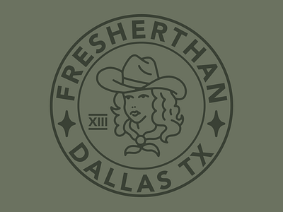 Artboard 10dribbble cowgirl design drawing fresherthan illustration logo tattoo texas vector