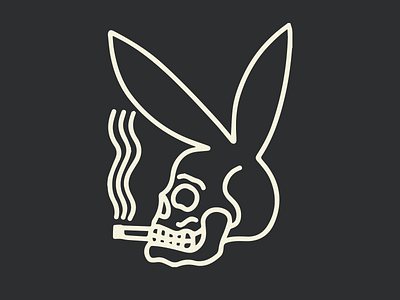 Playboy Skull design drawing illustration logo playboy skull tattoo vector