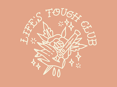Life's Tough Club design drawing illustration logo tattoo vector