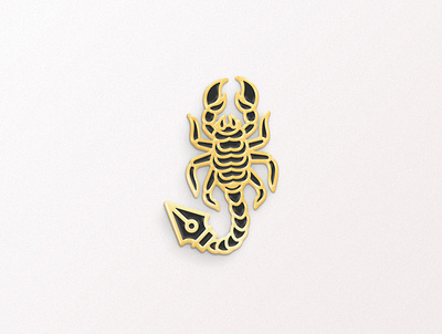 Scorpion Pin Mockup illustrator mockup pen tool photoshop pin scorpion