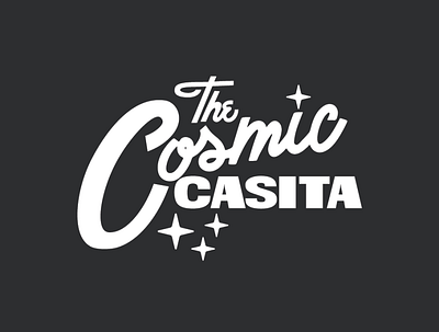 The Cosmic Casita cosmic design drawing illustration logo mid century modern vector