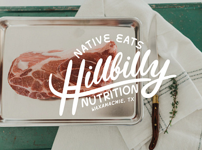 Hillbilly Nutrition Logo art branding design drawing food illustration logo logo design texas vector western