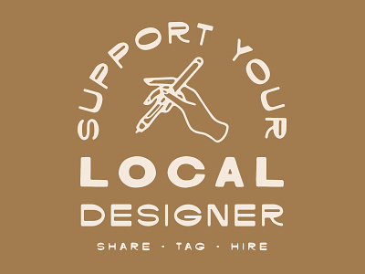 Support Your Local Designer artists design designers drawing illustration local support vector