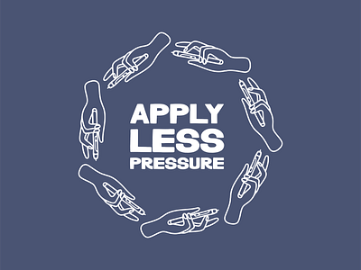 Apply Less Pressure design drawing illustration logo vector