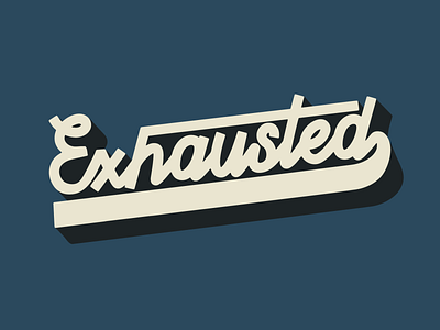 Exhausted design drawing illustration logo vector
