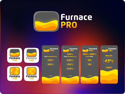 Programm "Furnace PRO" app branding design graphic design logo ui