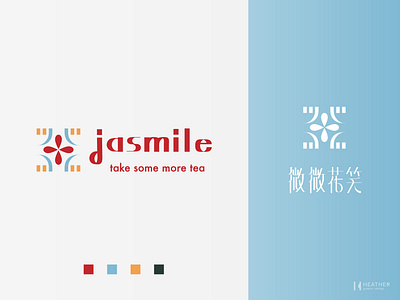 logo for jasmile branding icon illustration logo typography