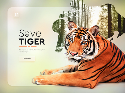 Save Tiger branding brushes design editing graphicdesign illustration photoshop typography uiux vector