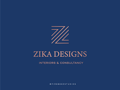 ZIKA Designs Logo Design blackonewhitegk branding design firebeez illustration logo