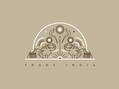Trade India Icon Design art blackonewhitegk branding concept design firebeez icon illustration illustrator india indian indianart poster tradeindiaicon trading vector