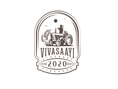 Vivasaayi Concept Logo blackonewhitegk branding concept design farmarlogo farmerlogo firebeez illustration illustrator logo poster vivasaayi