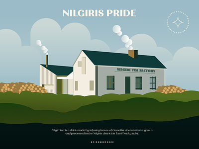 Nilgiris Pride blackonewhitegk concept firebeez illustration illustrator nilgiris tea teafactory thenilgiri