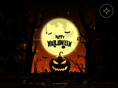 Happy Halloween art blackonewhitegk concept firebeez halloween halloweenfestival illustration illustrator pumpkin