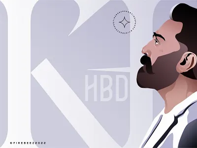 HBD Kamal Haasan art blackonewhitegk fanart fanillustration fanmadeart firebeez illustration illustrator kamal kamal haasan ulakanayagan