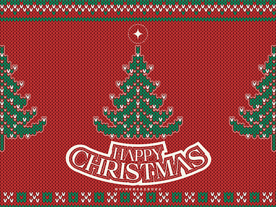 Happy Christmas art blackonewhitegk christmas chrtismastree design firebeez illustration illustrator knit kniting santa tree xmas