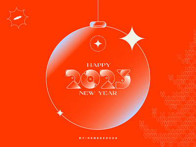 Happy New year 2023 art blackonewhitegk concept design firebeez illustration illustrator newyear newyear2023 year