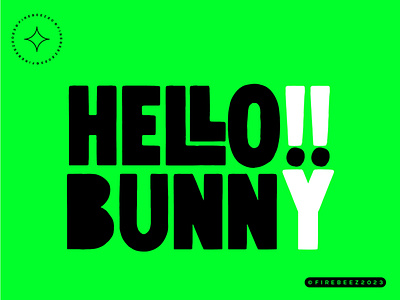 Hello Bunny!! art blackonewhitegk branding bunny concept design firebeez illustration illustrator logo typo typography