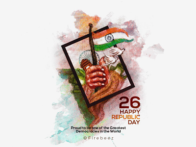 Republic Day 26 Jan 2018 poster 26 blackonewhitegk design firebeez india jan26 photoshop poster republicday