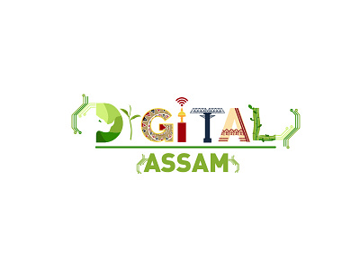 Digital Assam logo assam blackonewhitegk digitalindia firebeez india logo modi state