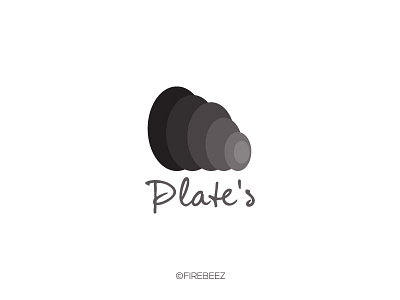 Plates logo Design blackonewhitegk branding digital firebeez illustration illustrator logo plate plates