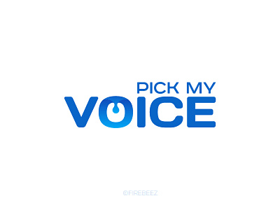 Pick my voice logo branding design blackonewhitegk branding digital firebeez illustration illustrator logo voice