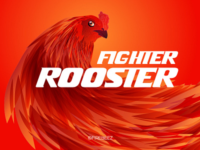 Fighter Rooster Illustration for apparel design