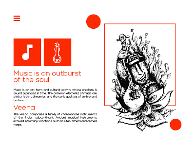 Music - Playing Veena Instrument concept