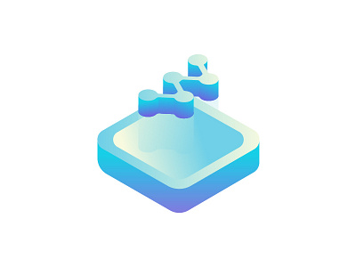 Floating W Isometric Icon Design 3d blackonewhitegk firebeez floatingicon gradient icon illustration isometric isometricicon type w