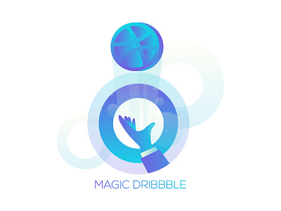 Magic Dribble art blackonewhitegk concept design dribbble dribbbler firebeez gradient icon illustration illustrator poster
