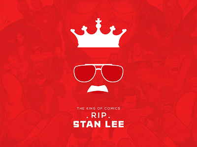 The King of the Comics "Stan Lee " RIP Minimal Poster