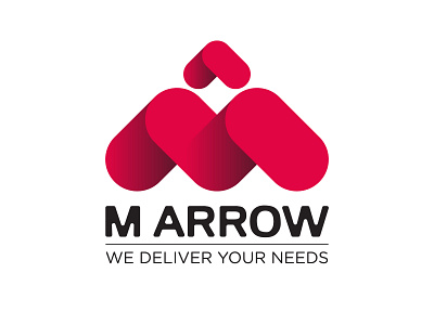 M Arrow Logo design blackonewhitegk branding design firebeez illustration logo
